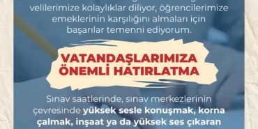 BAŞKAN TOPUZ ÖĞRENCİLERE BAŞARILAR DİLEDİ